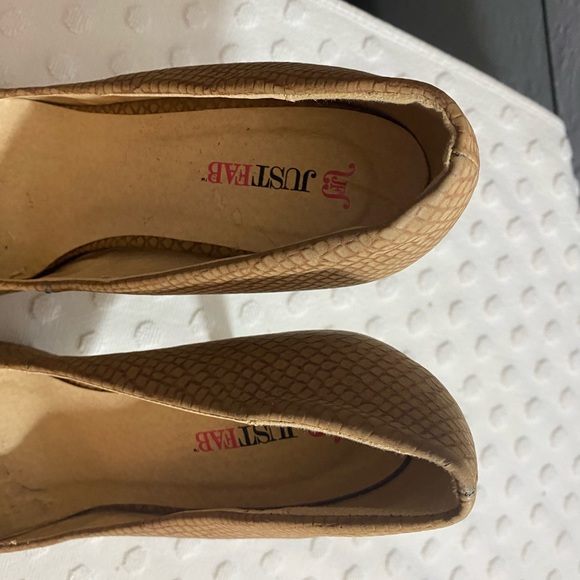 Just Fab Tan Reptile Print Skyla Heel - Picture 11 of 16